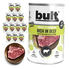 BULT drėgnas maistas suaugusiems šunims, daug mėsos, skardinėse 12 x 400 g