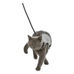 Trixie Soft Harness With Lead For Cats krūtinės diržas-liemenė su pavadėliu katėms, 24–42 cm, 1,20 m
