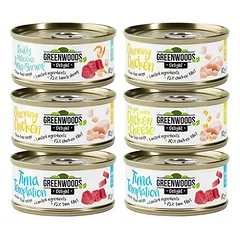 Greenwoods Delight mišrus bandomasis rinkinys, drėgnas maistas katėms 6 x 70 g, < 79 g — 2 nuotrauka