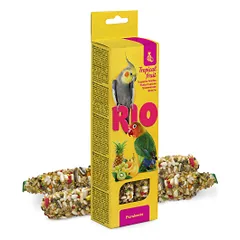 RIO lazdelės su tropiniais vaisiais ilgauodegėms papūgoms, 2x40g