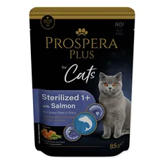 Prospera Plus Cat Sterilised 1+ Salmon konservai sterilizuotoms katėms su lašiša nuo 1 metų, 85g