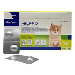 MILPRO 4 mg/10 mg dengtos tabletės mažoms katėms 1 tabletė