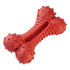 GimDog Red Titan Curvy Bone žaislas šunims, natūrali guma