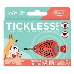 Tickless Pet ultragarsinis blusų ir erkių atbaidytuvas šunims ir katėms, oranžinis