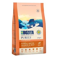 Bozita Dog Purely Adult Small Grain Free su lašiša ir jautiena, sausas maistas šunims, 2,5 kg — 2 nuotrauka