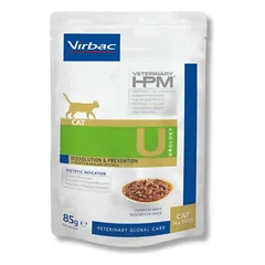 Virbac HPM Cat Urology Dissolution & Prevention veterinarinis maistas katėms 12x85 g parduotuvėje vetprekes.lt