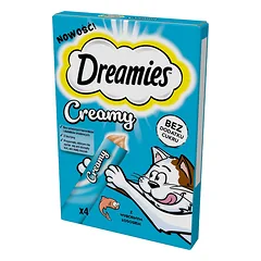 DREAMIES Creamy Snack Salmon kačių skanėstas 4x10g