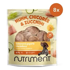 Nutriment Medaillons su vištiena, moliūgu ir cukinija – šviežias meniu šunims su vištiena