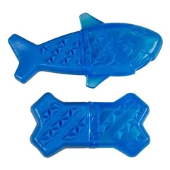 Duvo+ Hundespielzeug Chilly erfrischendes Kauspielzeug Hai/Knochen
