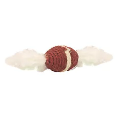Happet Sisal kamuoliukas su plunksnomis katėms, 6 cm