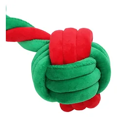Nobleza žaislas šuniu, virvė su kamuoliukais, xmas, 22cm — 4 nuotrauka
