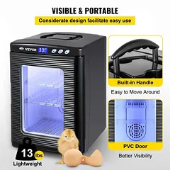 Juodųjų roplių skaitmeninis inkubatorius 25 L, 5–42 °C, 12V/110V — 5 nuotrauka