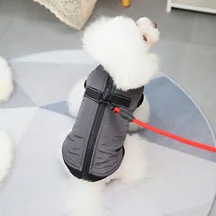 PAW COUTURE gyvūnų augintinių liemenė, pilka, pilka, XL dydis — 3 nuotrauka
