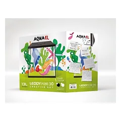 Aquael Leddy Set Mini 30 akvariumas stačiakampis su įranga, juodas, 12,6 l, 28x15x30 cm — 3 nuotrauka