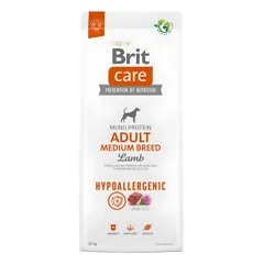 Brit Care Adult Medium Breed Lamb & Rice sausas šunų pašaras, 3 kg