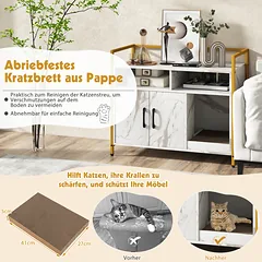 Katės spintelė balta — 5 nuotrauka