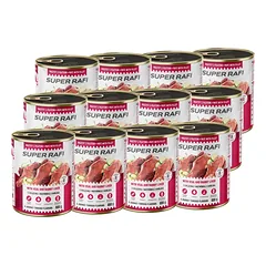 Super Rafi su veršiena ir triušienos kepenėlėmis šunims, 12x800 g