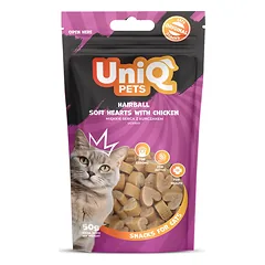 UNIQ PETS skanėstas hairball su vištiena 50g