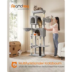 Kačių draskyklė su dviem guoliais ir dviem platformomis 190,7 cm — 2 nuotrauka