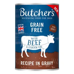 BUTCHER'S Original Recipe in Gravy, maistas šunims, jautienos gabaliukai padaže, 400g photo