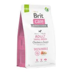Brit Care Sustainable Adult Small Breed Chicken&Insect sausas maistas mažų veislių šunims, 7 kg