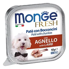 Monge Fresh Adult Chunkies Lamb paštetas šunims
