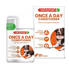 Vetzyme Once a Day Conditioner papildas šunims, bendram organizmo stiprinimui N30