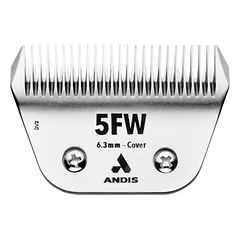 Andis Ceramic EDGE 5FW Cover Wide Blade - platus keraminis Snap-On kirpimo mašinėlių peilis, chromuotas plienas