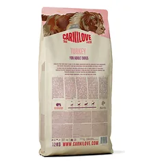 CARNILOVE TRUE FRESH Dog Turkey sausas pašaras šunims 12 kg