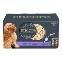 ENCORE Dog Finest Selection in Broth Multipak 5x156 g mišri skonių su vištiena sultinyje