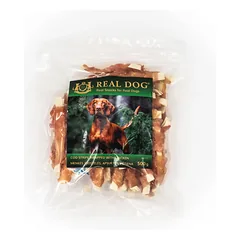 Real Dog SNACKS Menkės juostelės, apsuktos vištiena 500g