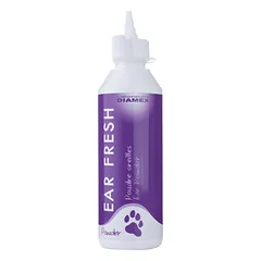 Diamex Ear Fresh - gaivinantys milteliai ausims, palengvina plaukų šalinimą iš šuns ausies vidaus