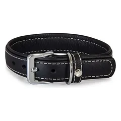 Das Lederband Hundehalsband Barcelona Black