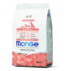 Monge Dry Dog Natural Superpremium Spec. Line All Breeds Puppy sausas maistas šuniukams su lašiša, 0,8 kg