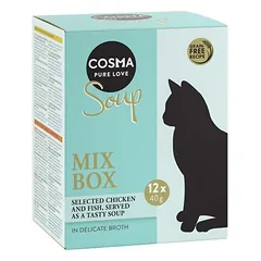 Cosma kombinuotas rinkinys: 24 x 40 g Soup + 3 x Snackie, drėgnas maistas katėms — 2 nuotrauka