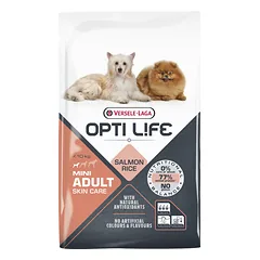 VERSELE-LAGA Opti Life Adult Skin Care Mini for small breeds with sensitive skin Lašiša 7.5 kg