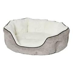 MidWest QT Deluxe Tulip Nesting Taupe - šuns guolis su aukštomis sienelėmis, smėlio spalvos