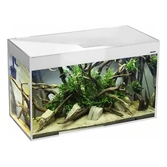 Glossy 120 akvariumas stačiakampis, baltas, 120x40x60 cm — 2 nuotrauka