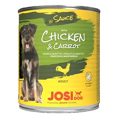 JOSERA JosiDog Chicken&Carrot in Sauce 6x830g su vištiena ir morkomis padaže šunims