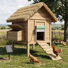 Automatinės vištidės durys, 4 veikimo režimai, 36,5 × 30 × 10 cm — 5 nuotrauka