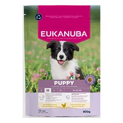 Eukanuba Life Care Medium Puppy sausas maistas vidutinių veislių šuniukams su vištiena, 800 g