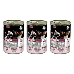 PetRepublic monoproteinų jautienos ėdalas šunims, gabalėliai padaže 3x400g