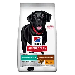 Hill’s Science Plan Canine Adult Perfect Weight & Active Mobility Large Breed Sausas maistas suaugusiems didelių veislių šunims optimaliam svoriui ir judėjimui (su vištiena) 12 kg