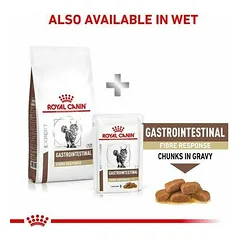 Royal Canin Vet VD Gastrointestinal Fibre Response veterinarinis drėgnas maistas katėms 12x85 g — 3 nuotrauka
