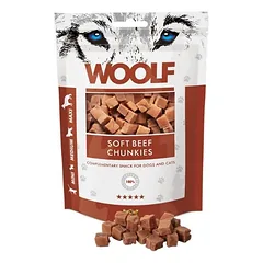 WOOLF Beef Chunkies skanėstai šunims su jautiena 100g — 2 nuotrauka