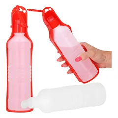 Vandens butelis su girdykla 500 ml raudonas — 3 nuotrauka