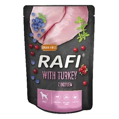 Rafi su kalakutiena šunims - paketėlis 300g (juoda pakuotė)