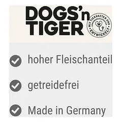 Dogs'n Tiger Cat drėgnas maistas katėms 12 x 125 g — 3 nuotrauka