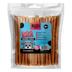 Bubu PETS dog snacks 500g salmon sticks šunų skanėstai – Lašišos lazdelės, 500 g