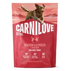 Carnilove Dog Active Adult su elniena, šiaurės elniena ir šerniena, sausas maistas šunims 1,5 kg